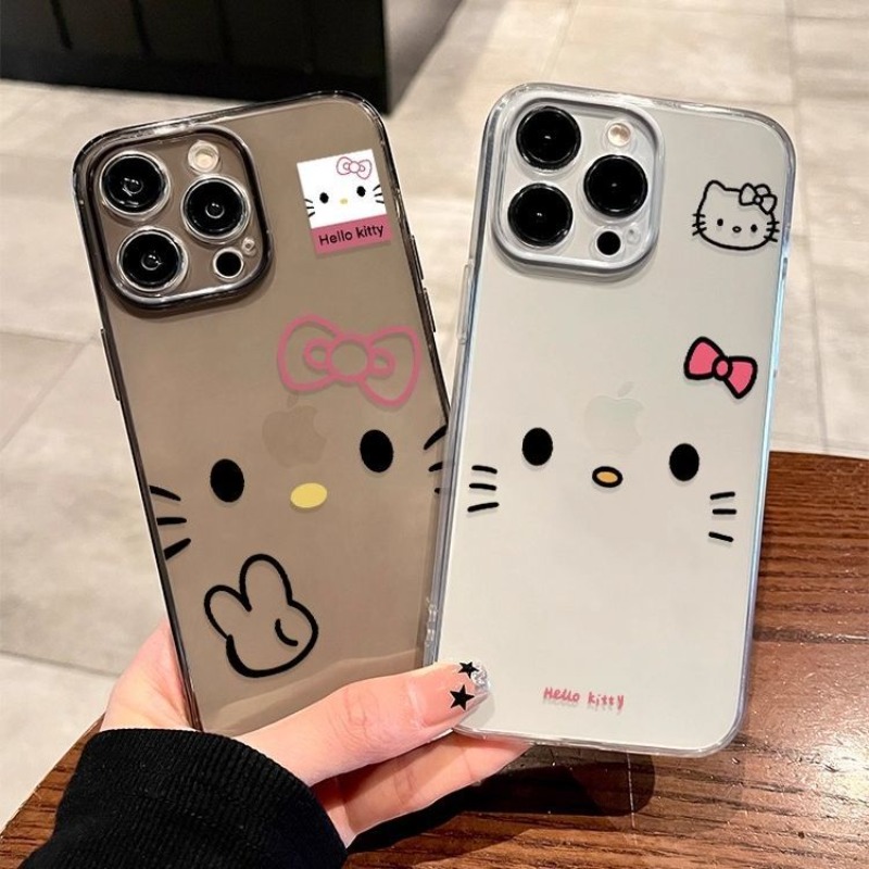 Luggage Protective Cover Transparent - Cartoon Anime Cat Transparent Space Phone