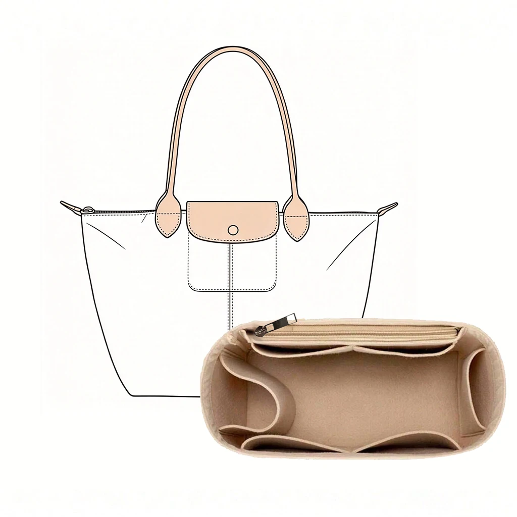 Bag Organizer Felt Purse Inser - Cosmetic Bags 评论和价格