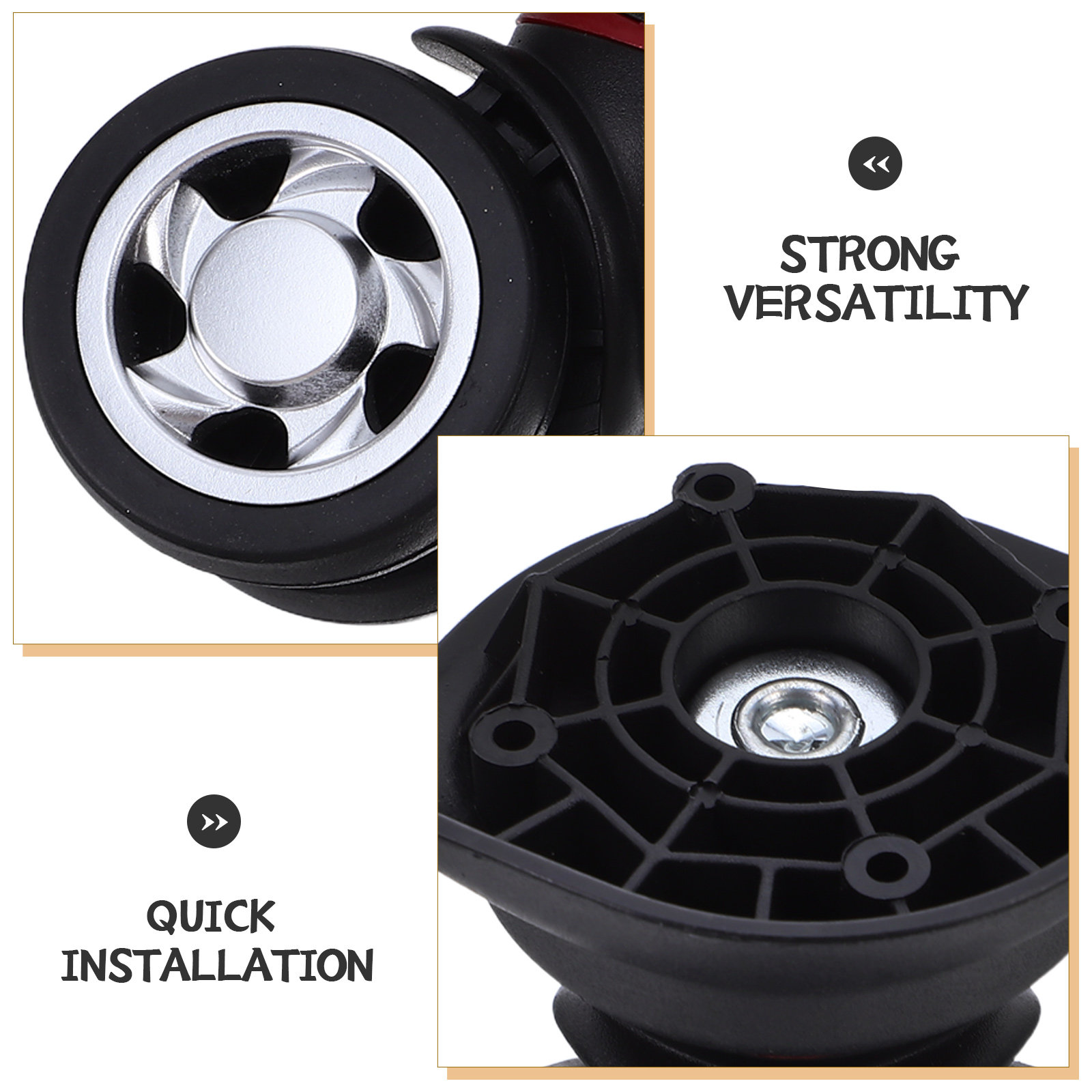 2Pcs Universal Luggage Wheels  - Silent Replacement Luggage Wheels 评论和价格