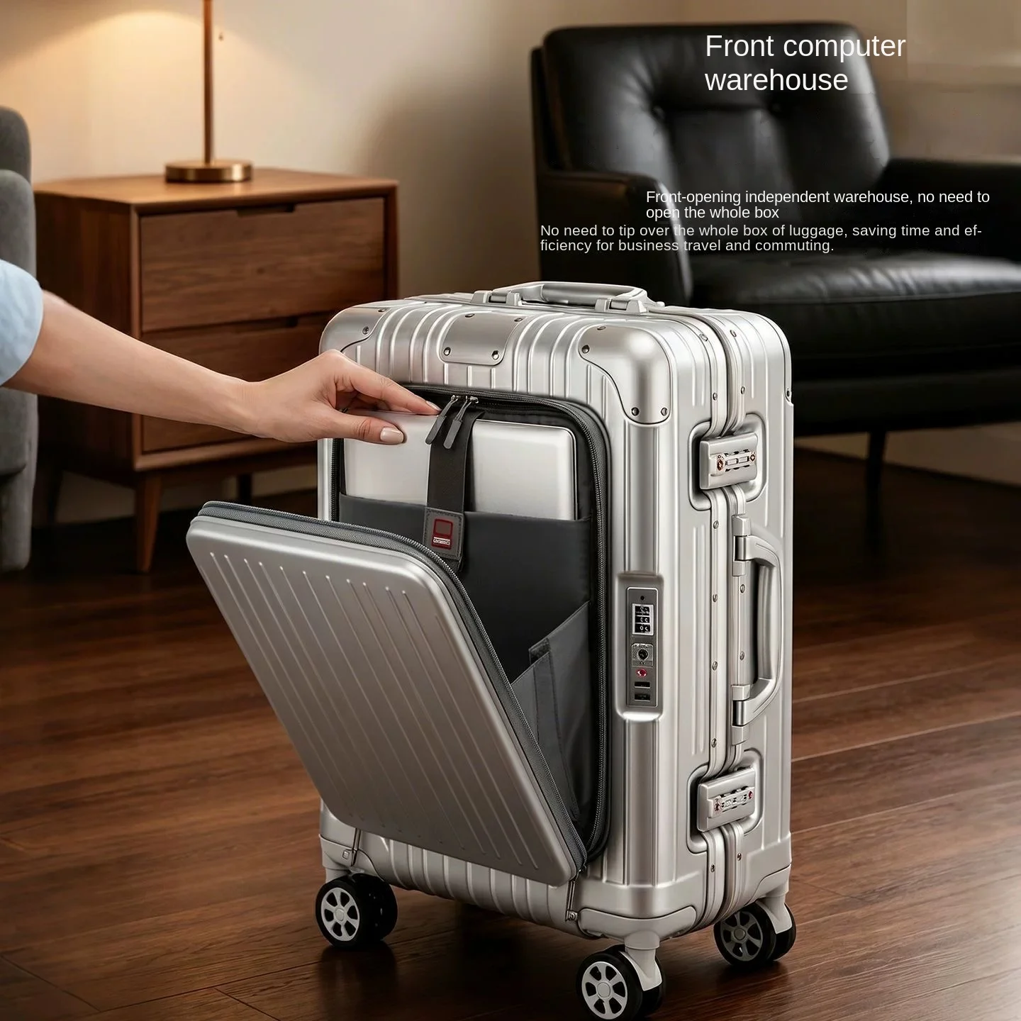 20/24/28 inch Front Opening Tr - Spinner Wheel Rolling Suitcase 20 Inch 评论和价格