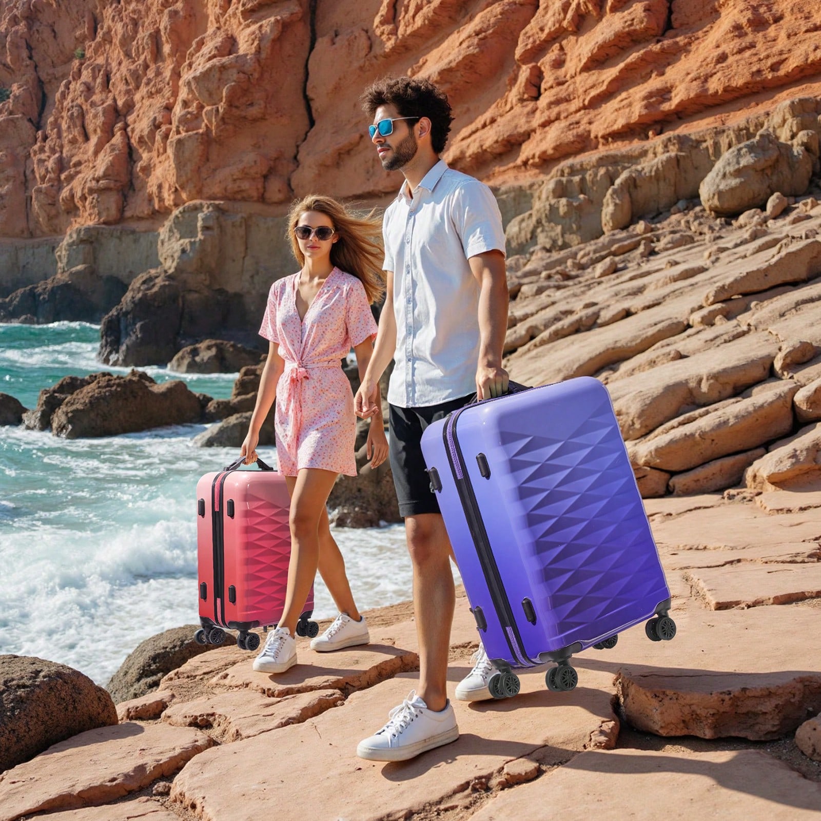 20/28 Inch Hardshell Luggage S - Spinner Wheel Rolling Suitcase 20 Inch 评论和价格