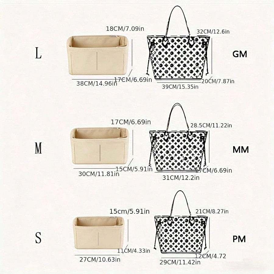 Felt Inset Bag Organizer, Mult - Handbags 评论和价格